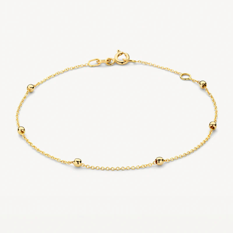 BLUSH 14CT YG BRACELET WITH BEADS