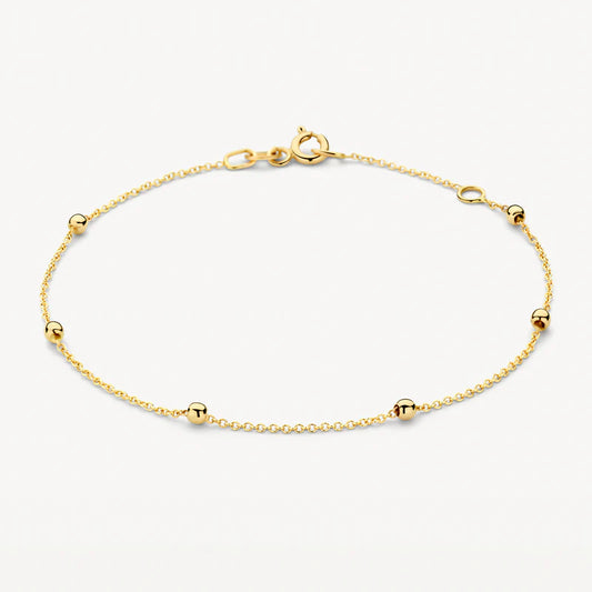 BLUSH 14CT YG BRACELET WITH BEADS