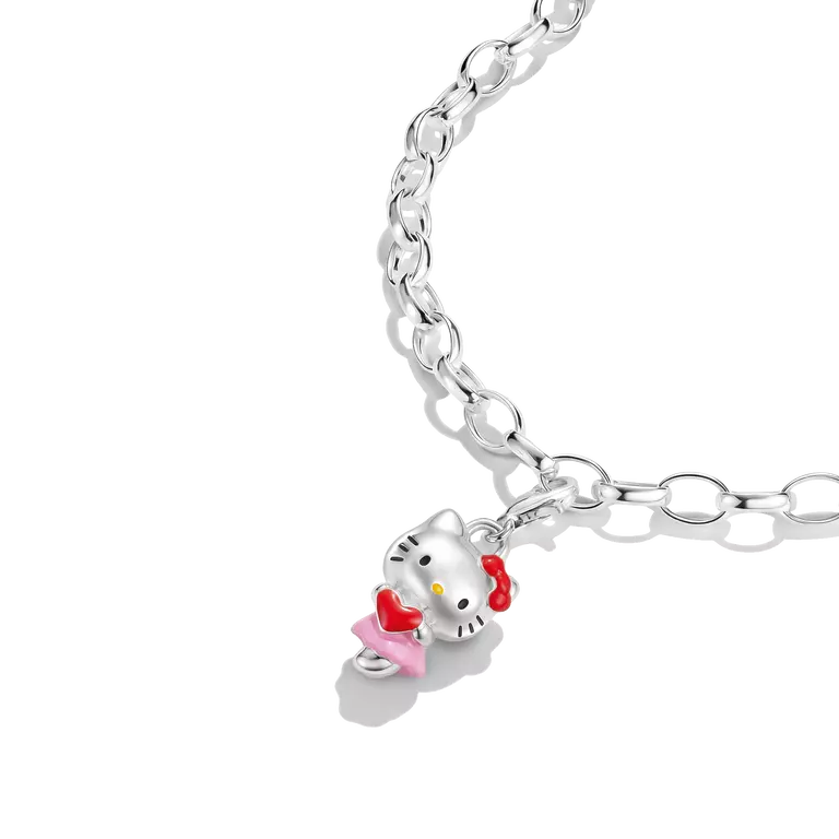 Thomas Sabo Hello Kitty Pink Charm with Red Heart