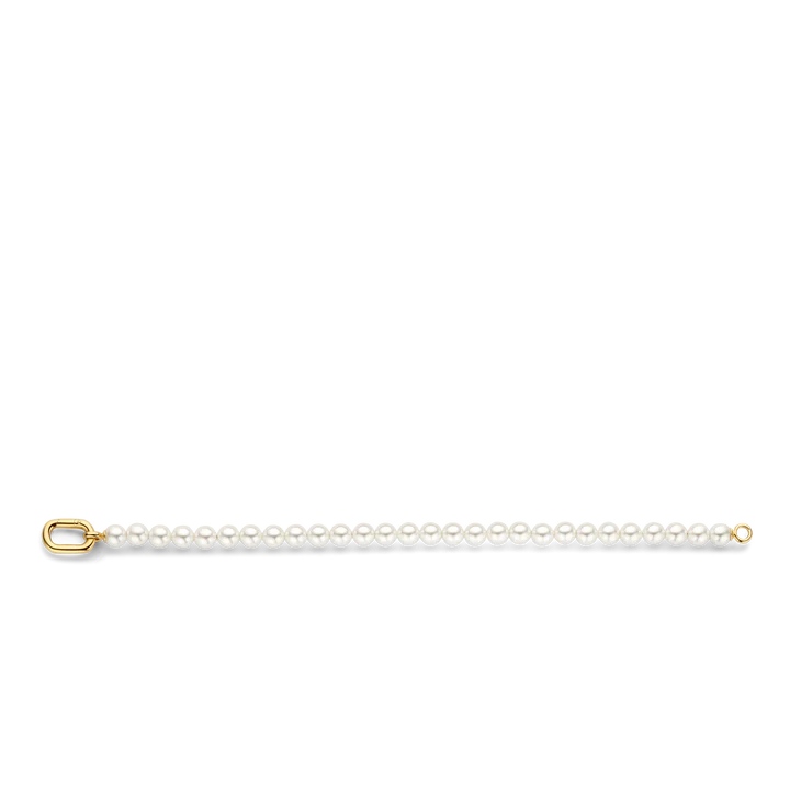 TISENTO PEARL BRACELET WITH GOLD CLASP