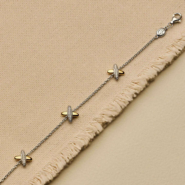 TISENTO TWO-TONED KISS BRACELET
