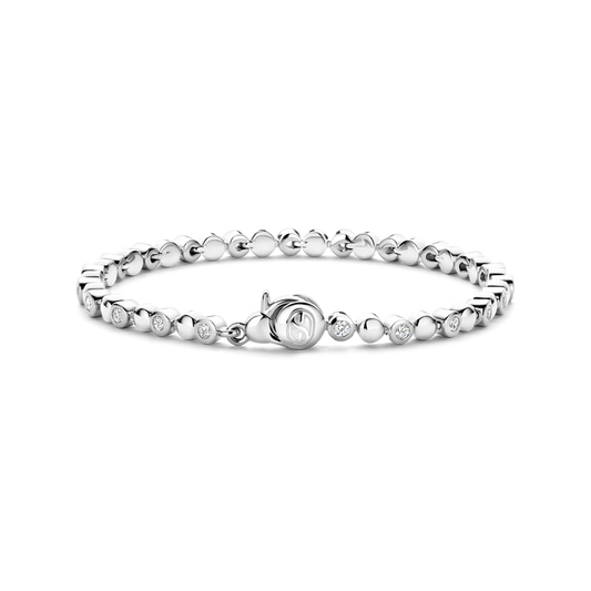 TISENTO SILVER ROUND CZ TENNIS BRACELET