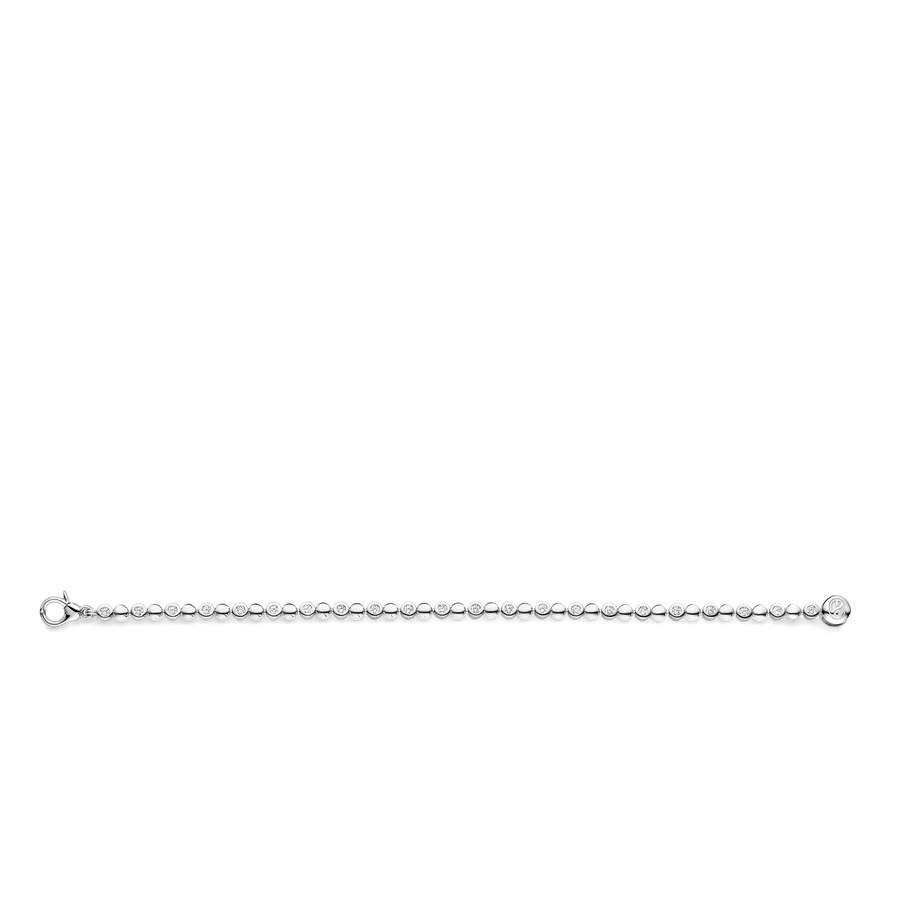 TISENTO SILVER ROUND CZ TENNIS BRACELET