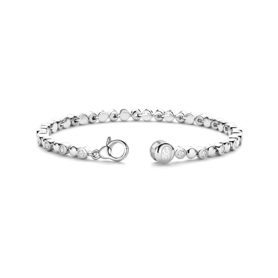 TISENTO SILVER ROUND CZ TENNIS BRACELET