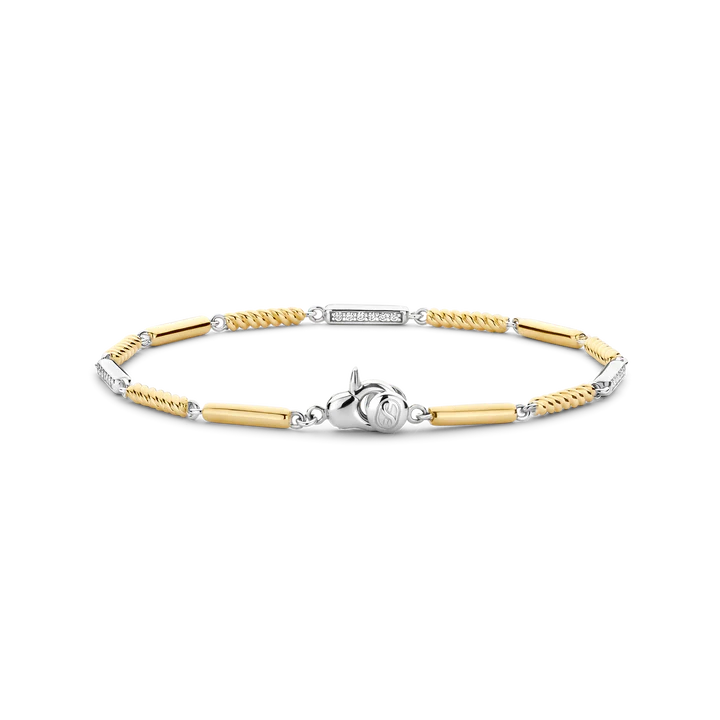 TISENTO TWO-TONED CZ ROPE BRACELET