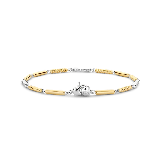 TISENTO TWO-TONED CZ ROPE BRACELET