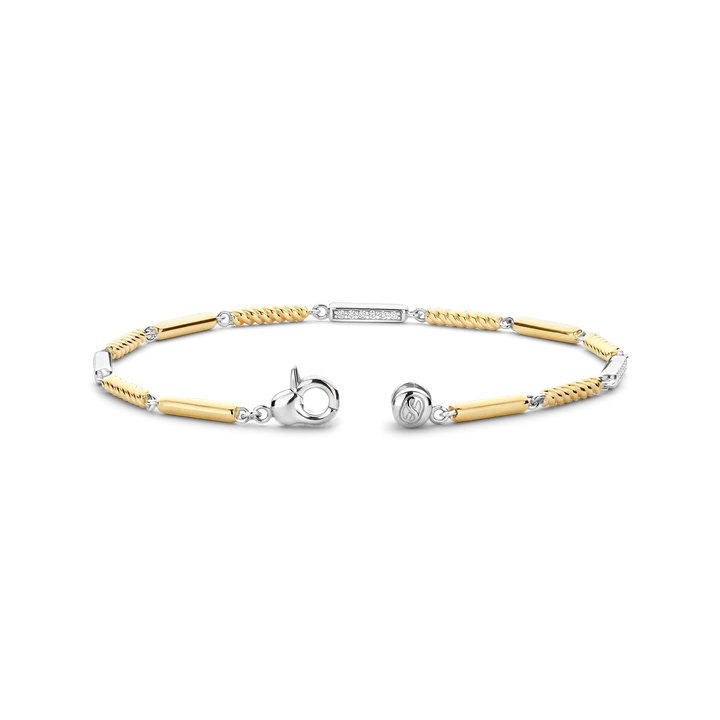 TISENTO TWO-TONED CZ ROPE BRACELET