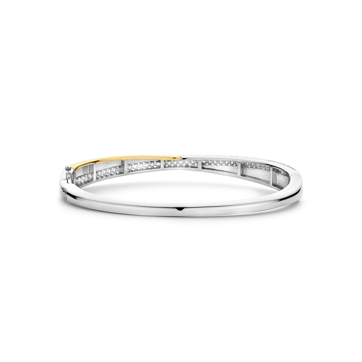 TISENTO TWO-TONED CZ TWIST BRACELET