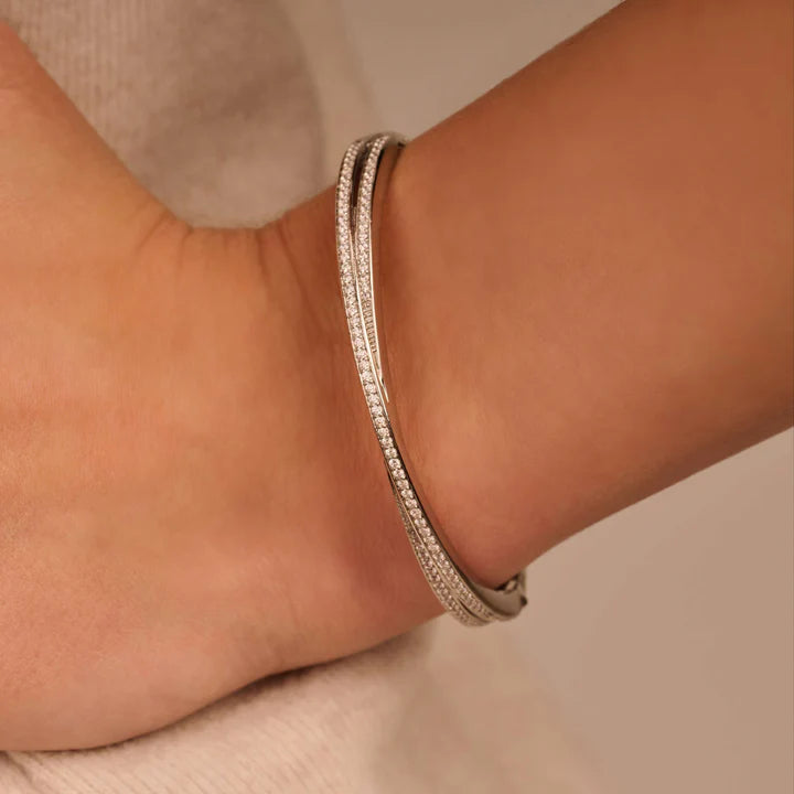 TISENTO CZ CROSSOVER BANGLE