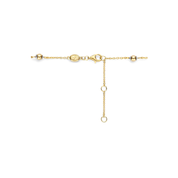 TISENTO CZ PEARL & GOLD BEAD BRACELET