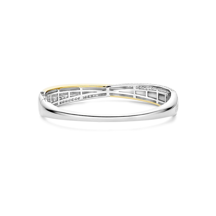 TISENTO GOLD & SIL CROSSOVER CZ BANGLE