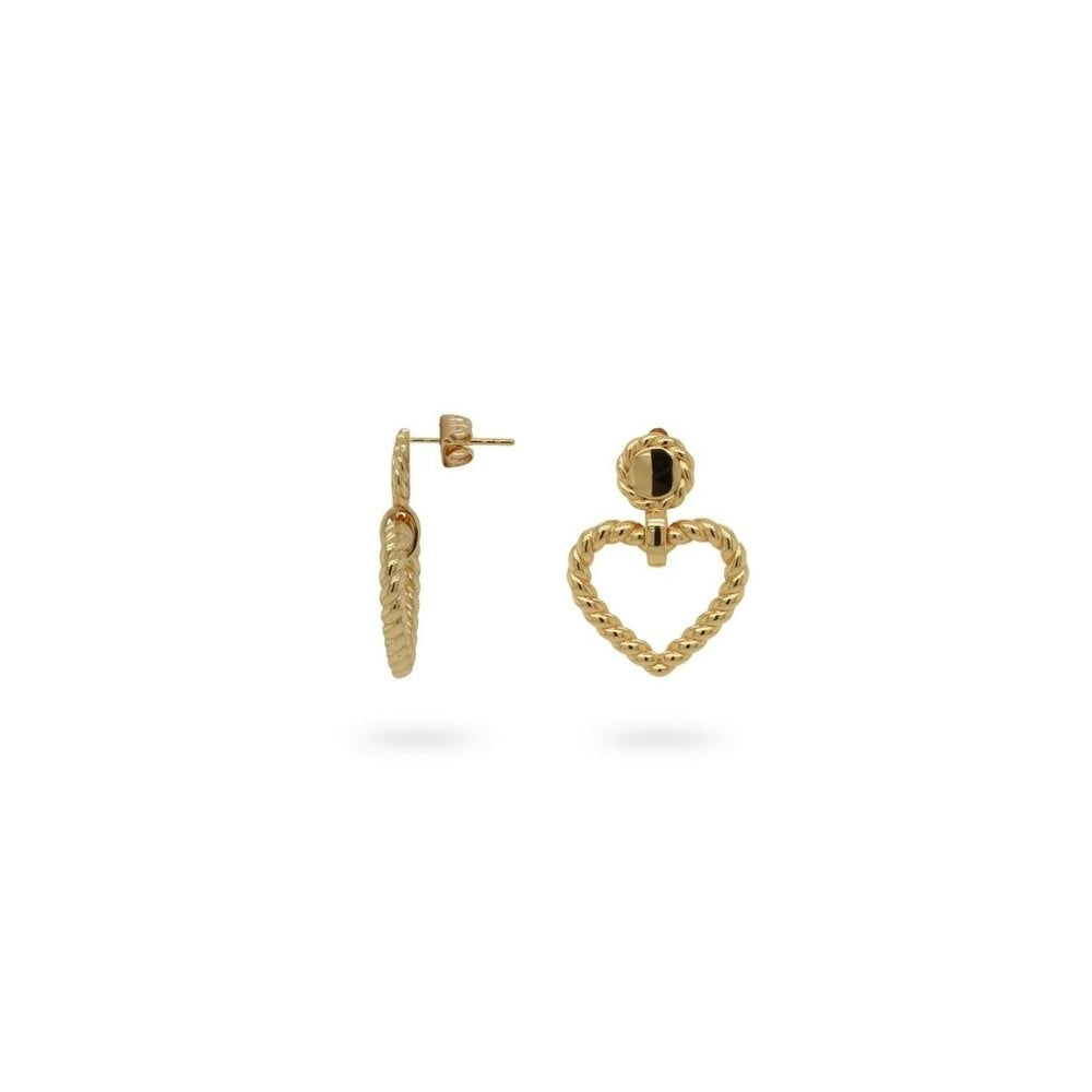24KAE Statement Earrings heart shaped