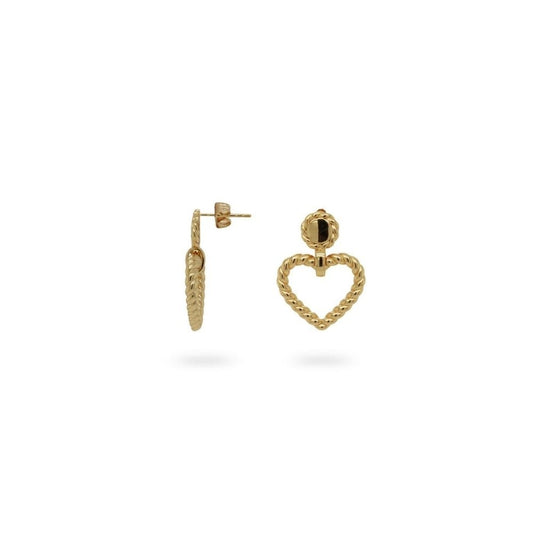 24KAE Statement Earrings heart shaped