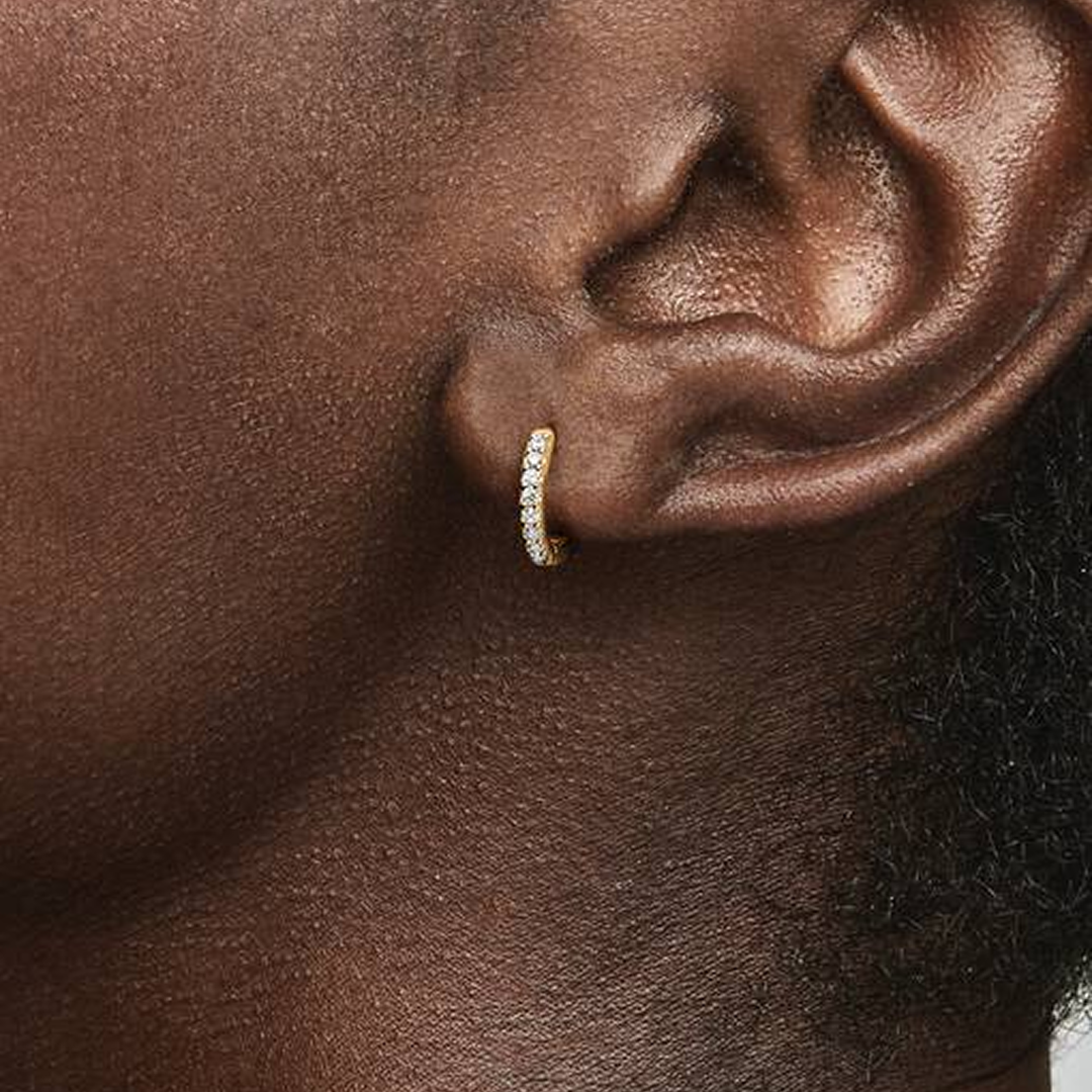 Sparkling Huggie Hoop Earrings