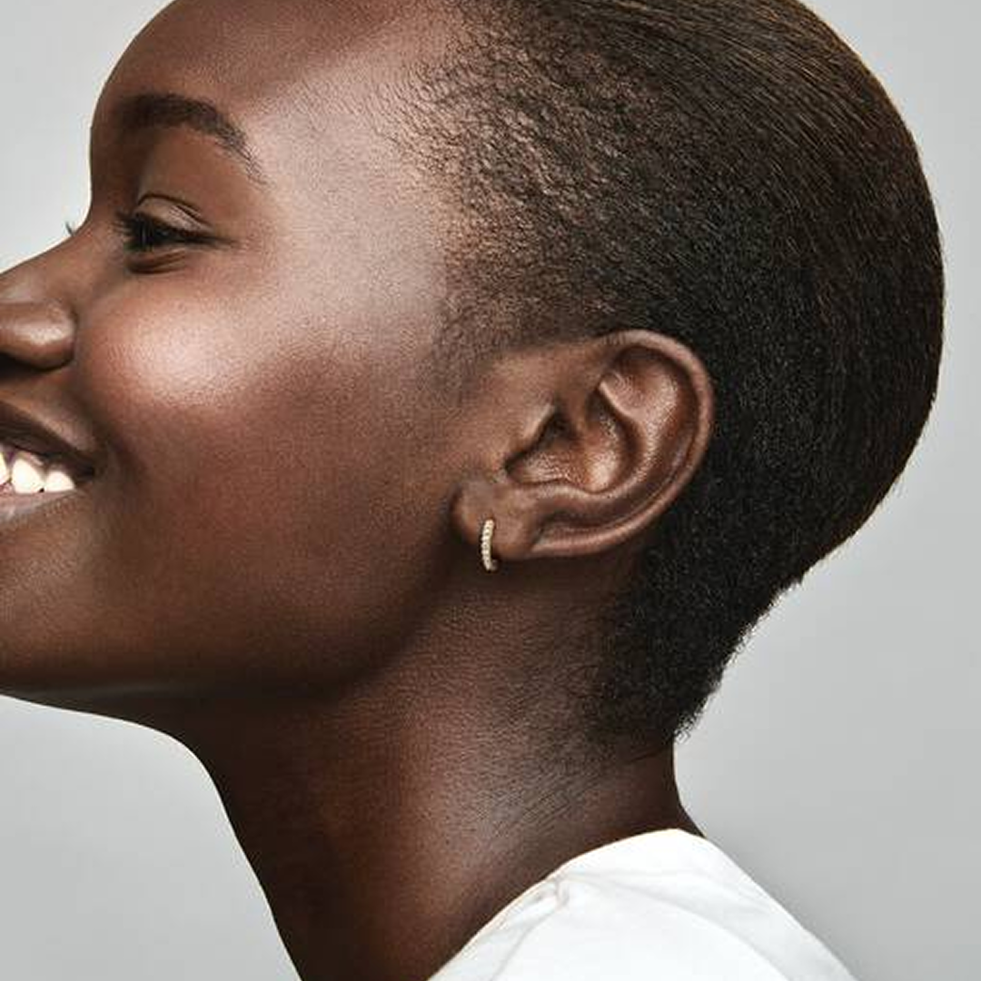 Sparkling Huggie Hoop Earrings