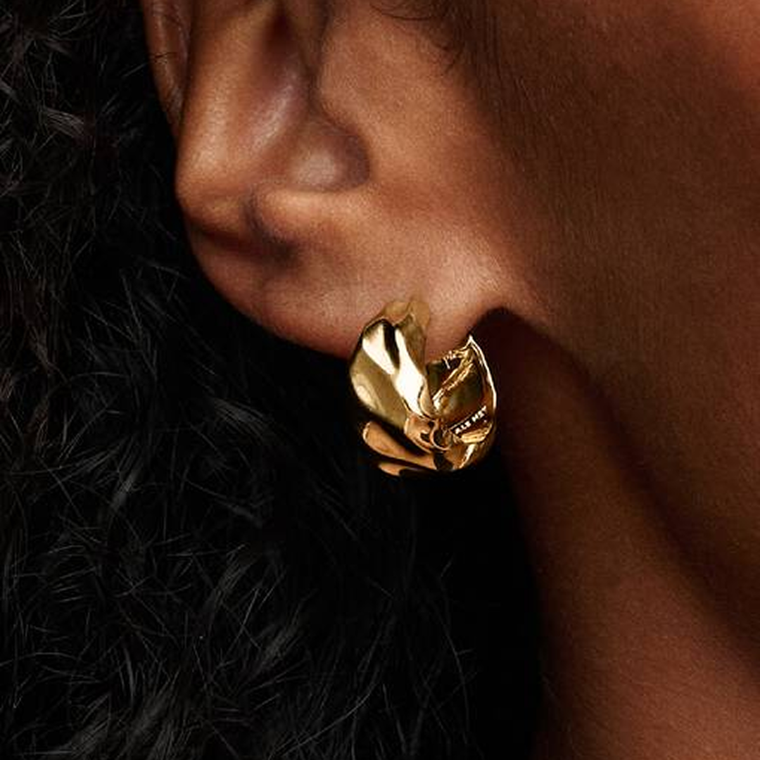 Rippled Hoop Earrings