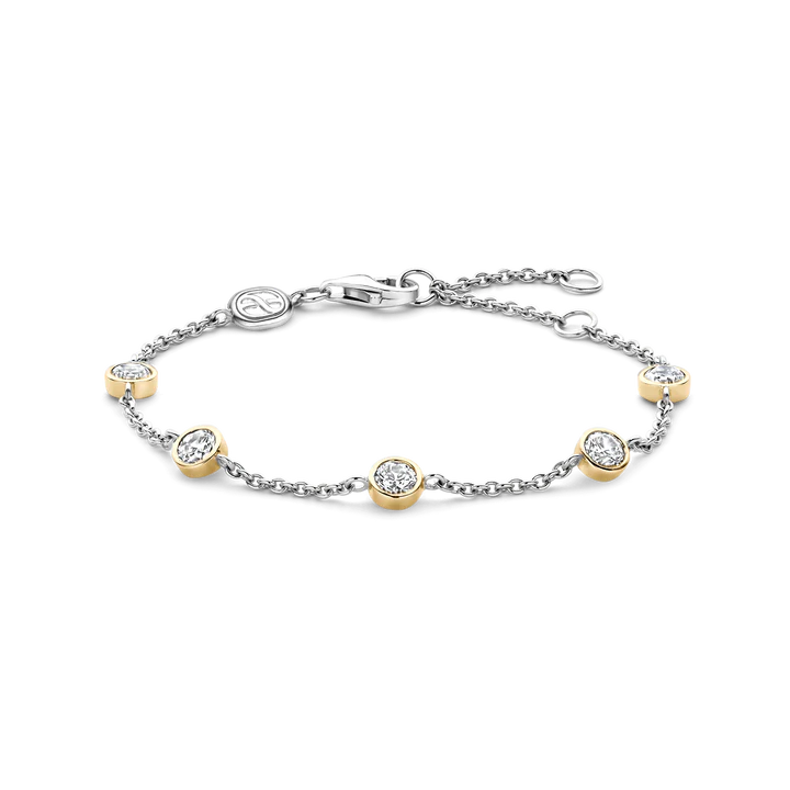 TISENTO TWO-TONED RUB OVER CZ BRACELET