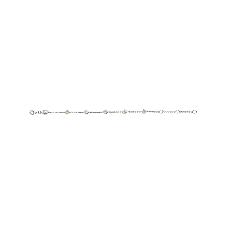 TISENTO TWO-TONED RUB OVER CZ BRACELET