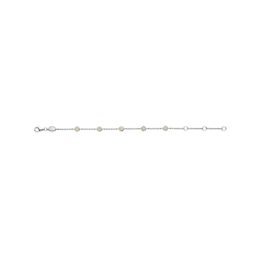 TISENTO TWO-TONED RUB OVER CZ BRACELET