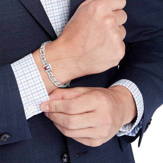 TOMMY HILFIGER CURB STEEL BRACELET