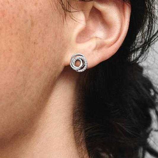 Family Always Encircled Stud Earrings