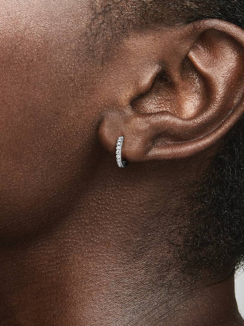 Sparkling Huggie Hoop Earrings