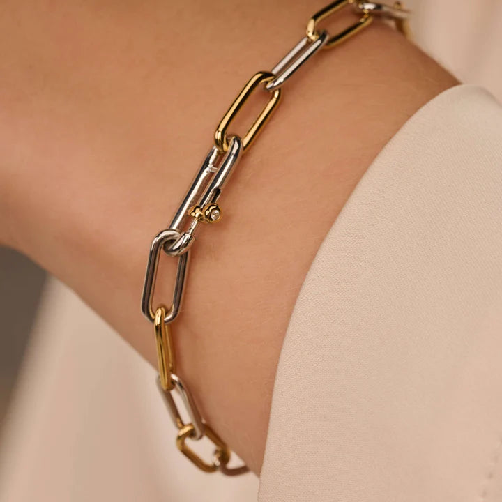 TISENTO TWO-TONED LINK BRACELET