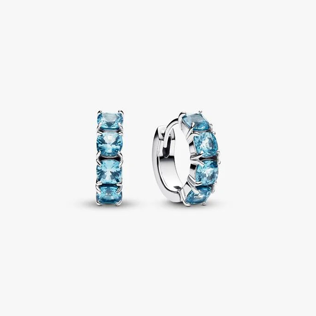 Light Blue Hoop Earrings
