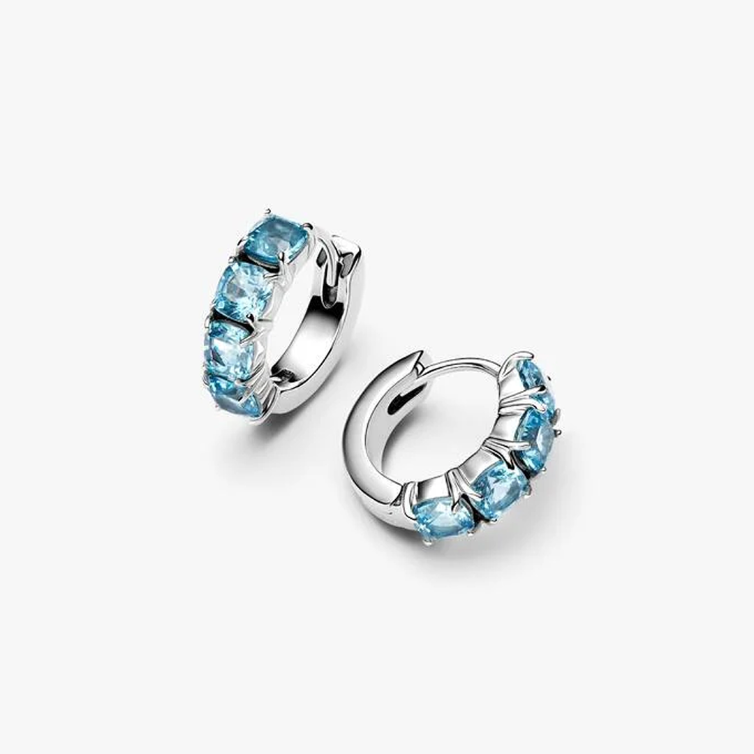 Light Blue Hoop Earrings