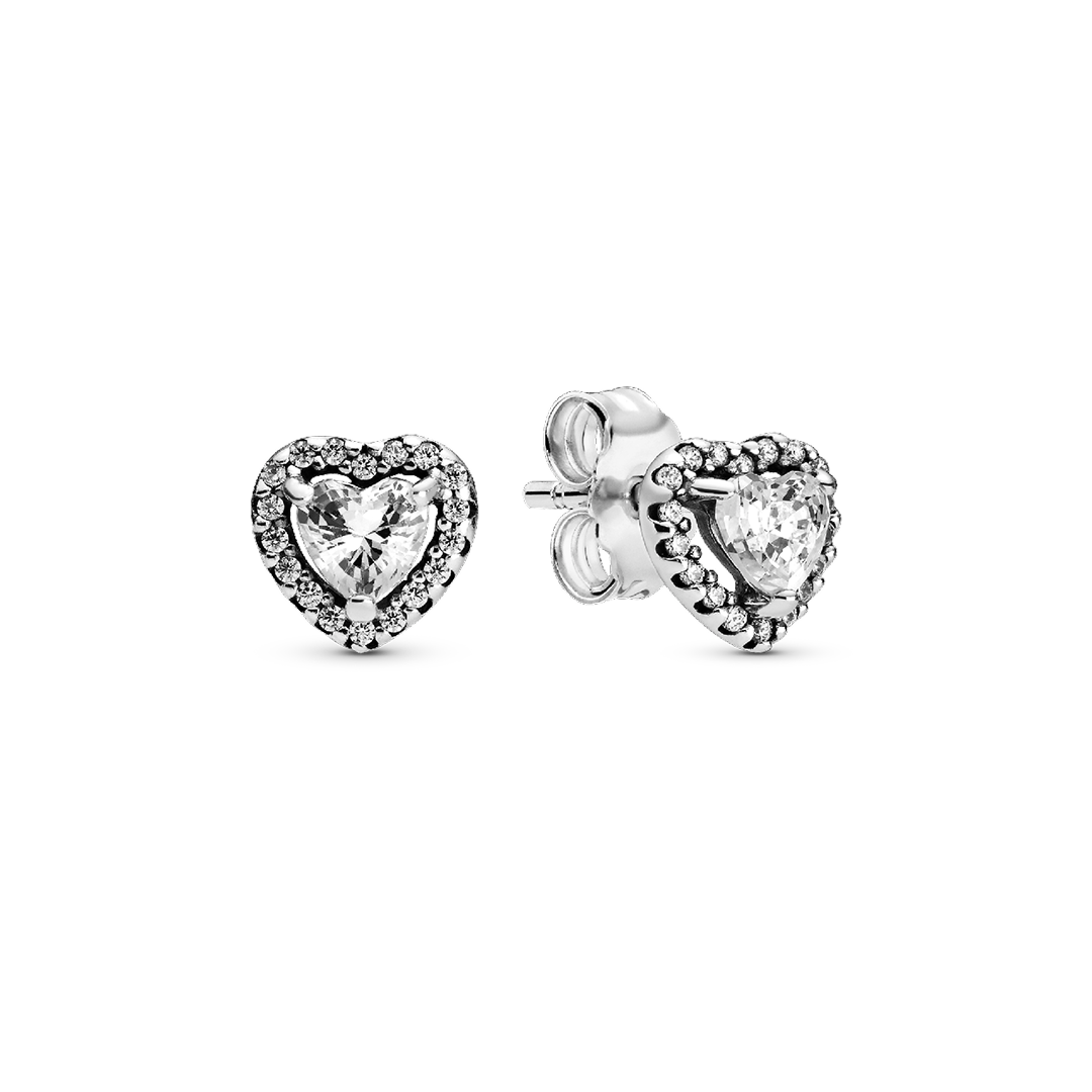 Elevated Heart Stud Earrings