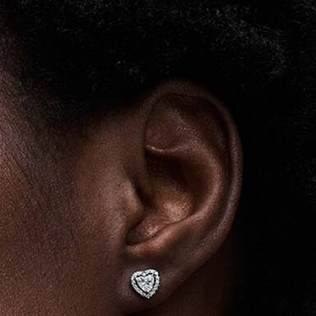 Elevated Heart Stud Earrings