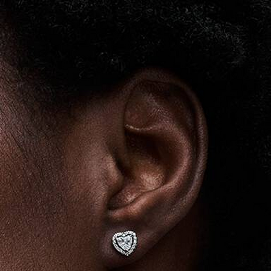 Elevated Heart Stud Earrings