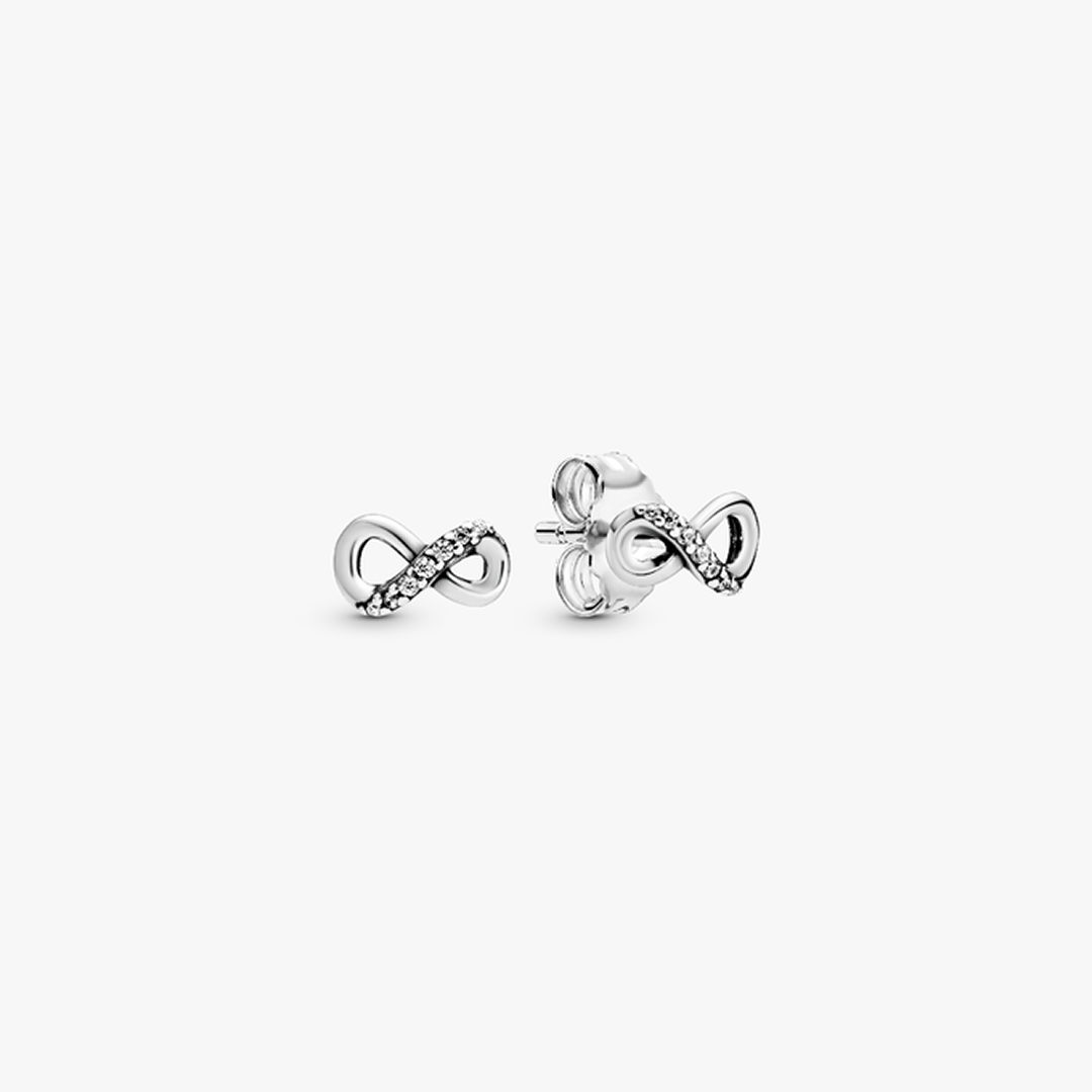 Sparkling Infinity Stud Earrings