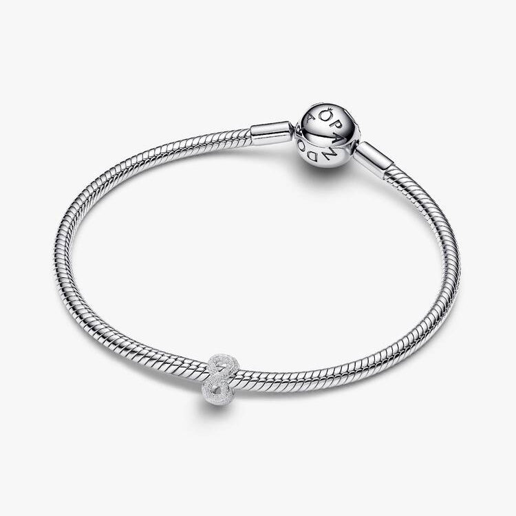 Textured Infinity Mini Pandora Charm