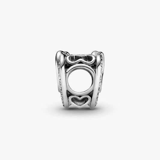 Sparkling Entwined Hearts Pandora Charm