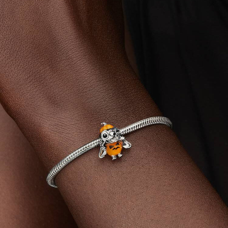 Disney Stitch Halloween Pumpkin Pandora Charm