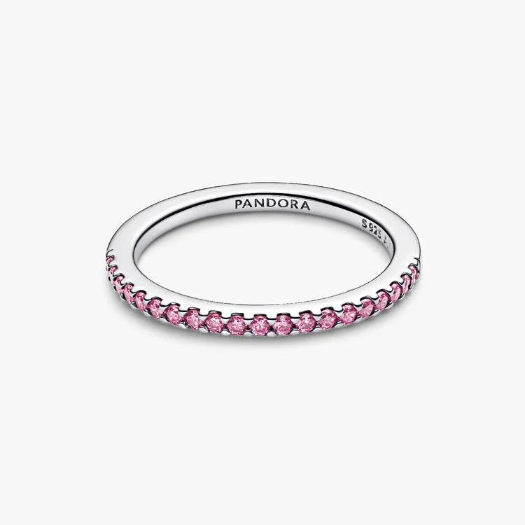 Fancy Pink Cubic Zirconia Pandora Ring