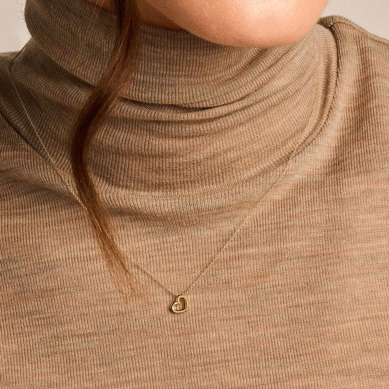 BLUSH 14CT YG OPEN HEART PENDANT