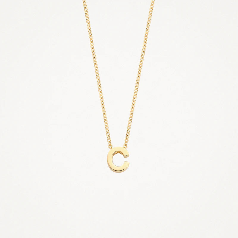 BLUSH 14CT MINI C INITIAL PENDANT