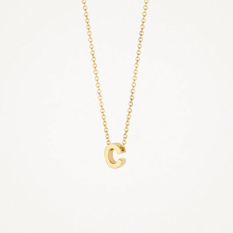 BLUSH 14CT MINI C INITIAL PENDANT