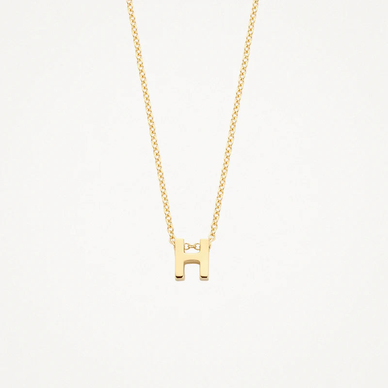 BLUSH 14CT H MINI INITIAL PENDANT