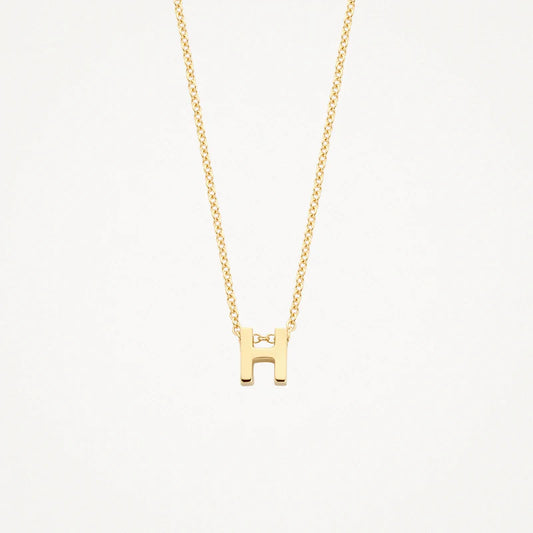 BLUSH 14CT H MINI INITIAL PENDANT