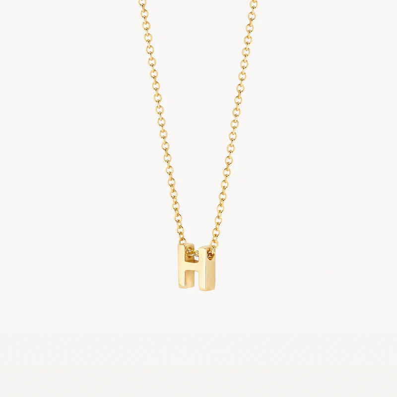 BLUSH 14CT H MINI INITIAL PENDANT