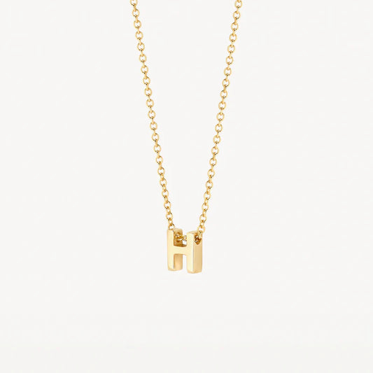BLUSH 14CT H MINI INITIAL PENDANT