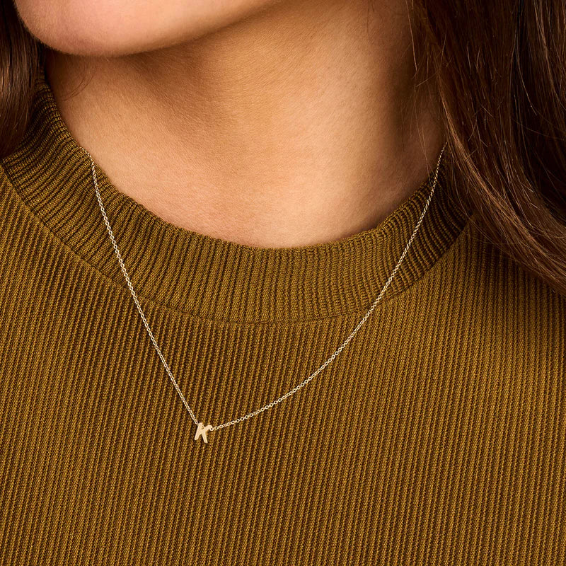 BLUSH 14CT K MINI INITIAL PENDANT
