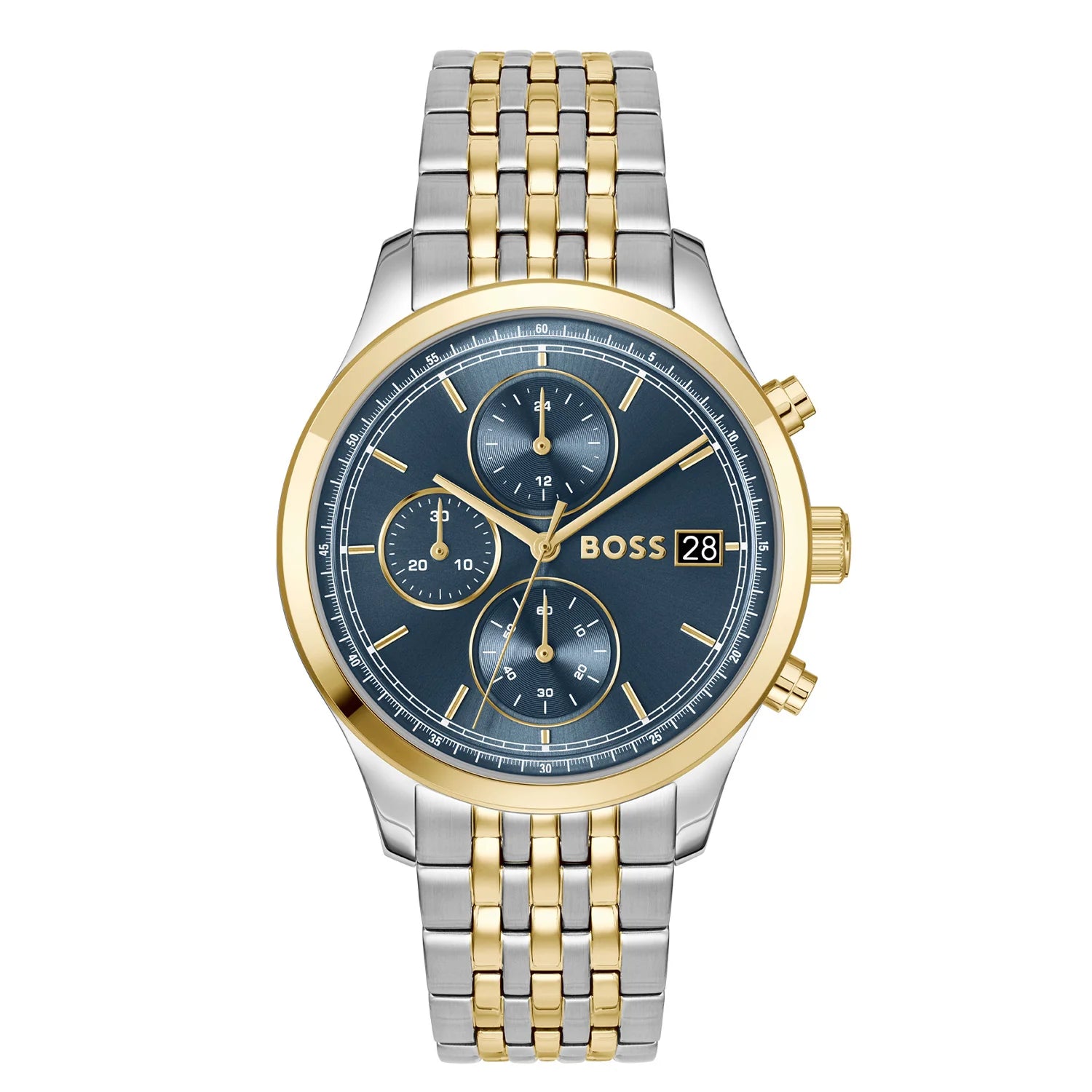 BOSS STRATUS BLUE CHRONO GENTS TWO-TONED WATCH