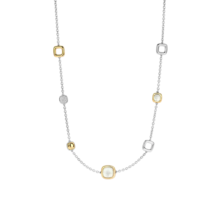 TISENTO TWO-TONED CZ NECKLACE