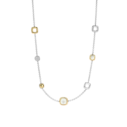 TISENTO TWO-TONED CZ NECKLACE
