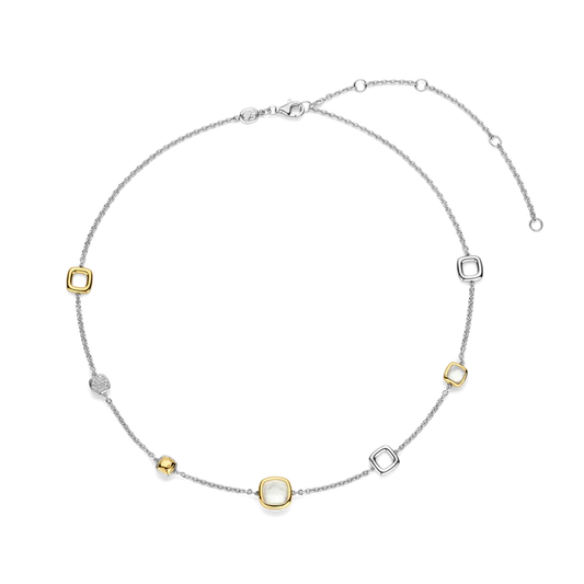 TISENTO TWO-TONED CZ NECKLACE
