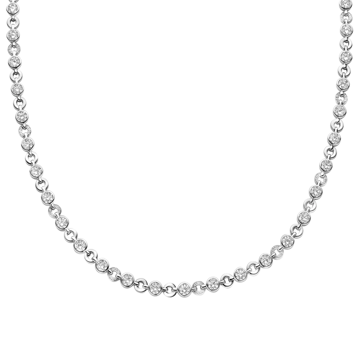TISENTO CZ ROUND LINK NECKLACE